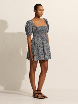 Dandelion shirred peasant mini dress Womens Apparel - Dresses Matteau    - Collagerie