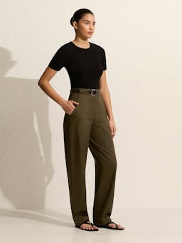 Olive utility trousers Womens Apparel - Pants Matteau    - Collagerie