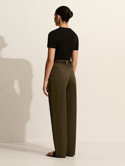 Olive utility trousers Womens Apparel - Pants Matteau    - Collagerie