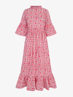 Rosewood border Savannah dress Dresses Pink City Prints    - Collagerie