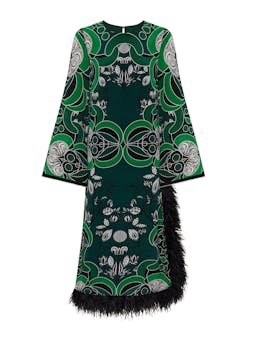 Enchantress green Seraphina crepe midi dress DRESS - AW24 Borgo De Nor    - Collagerie