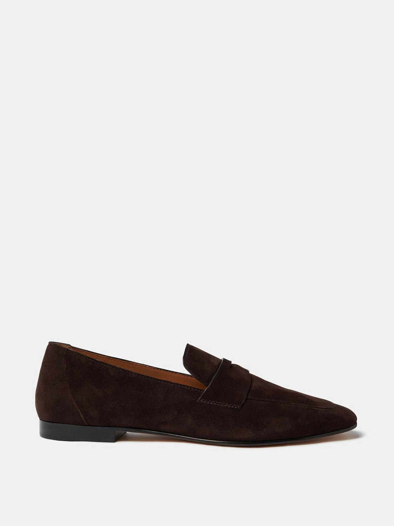 Chocolate placket suede soft loafers Footwear Le Monde Beryl    - Collagerie