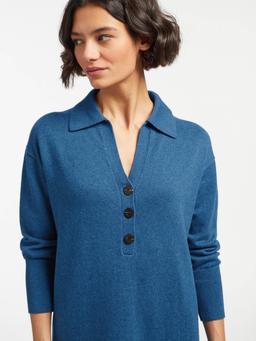 Mid blue Eleanor wool knit dress Knit Cefinn    - Collagerie