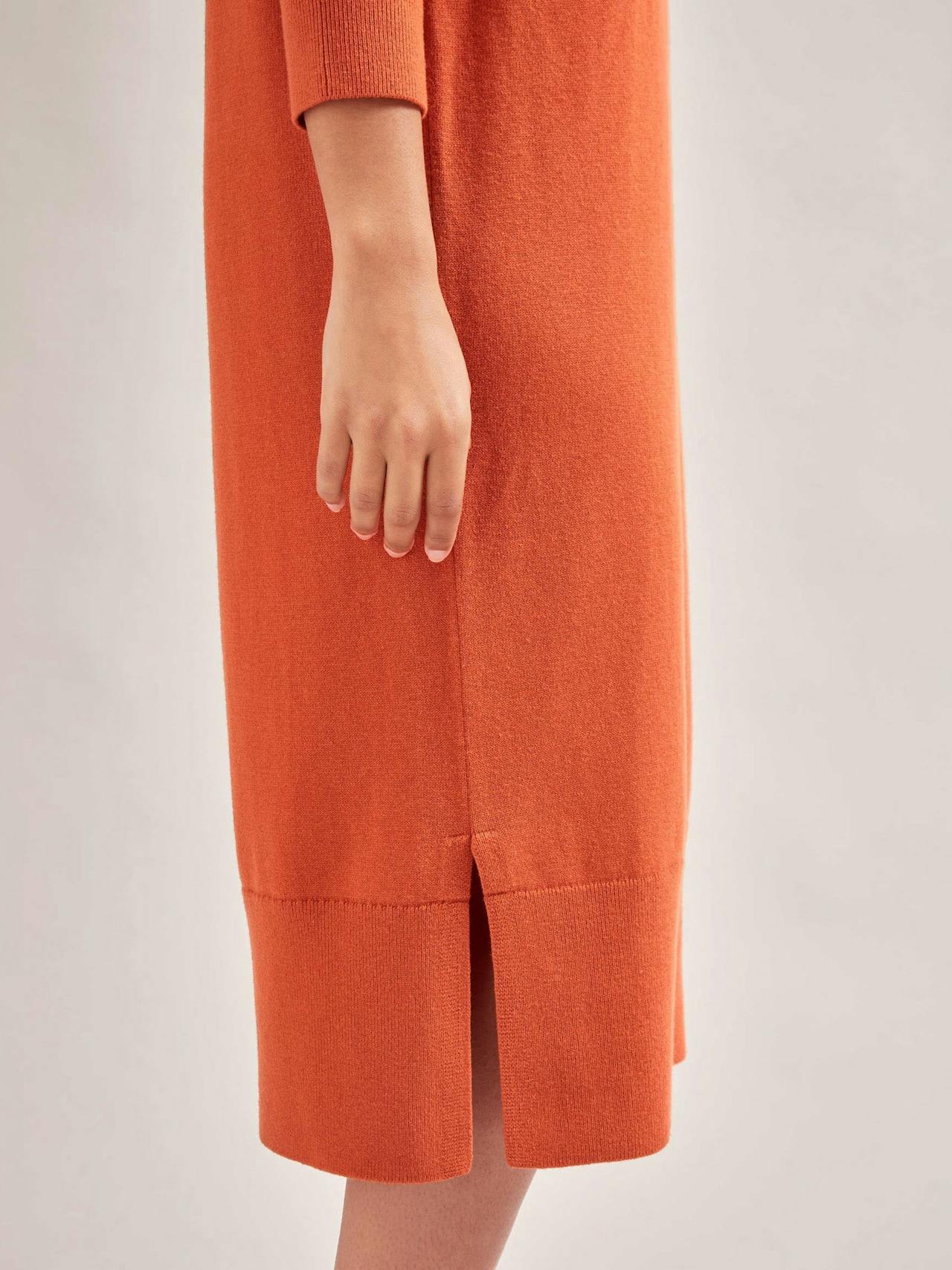 Orange Eleanor wool knit dress Knit Cefinn    - Collagerie