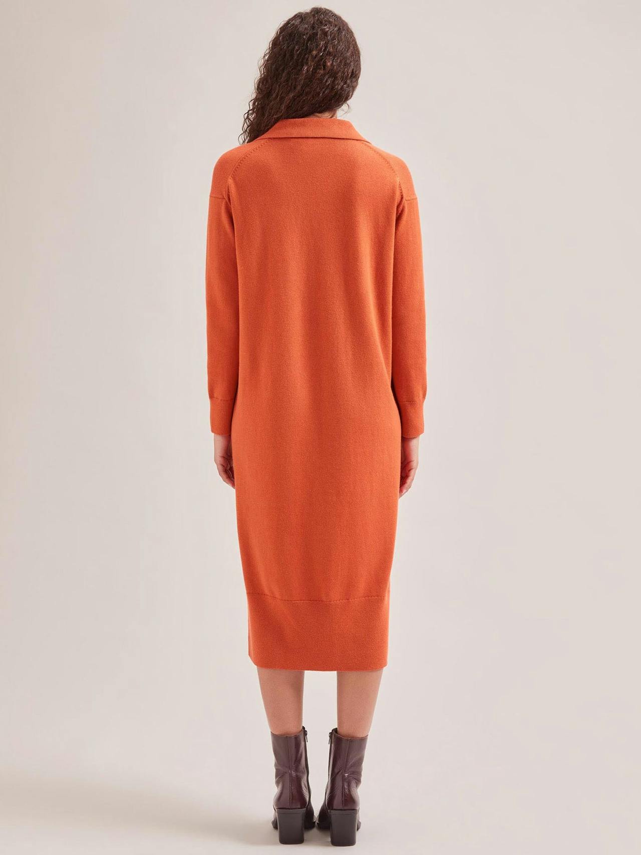 Orange Eleanor wool knit dress Knit Cefinn    - Collagerie