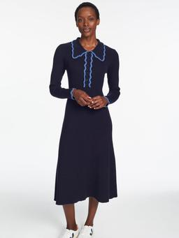 Navy blue Josie wool knit dress Clothing Cefinn    - Collagerie