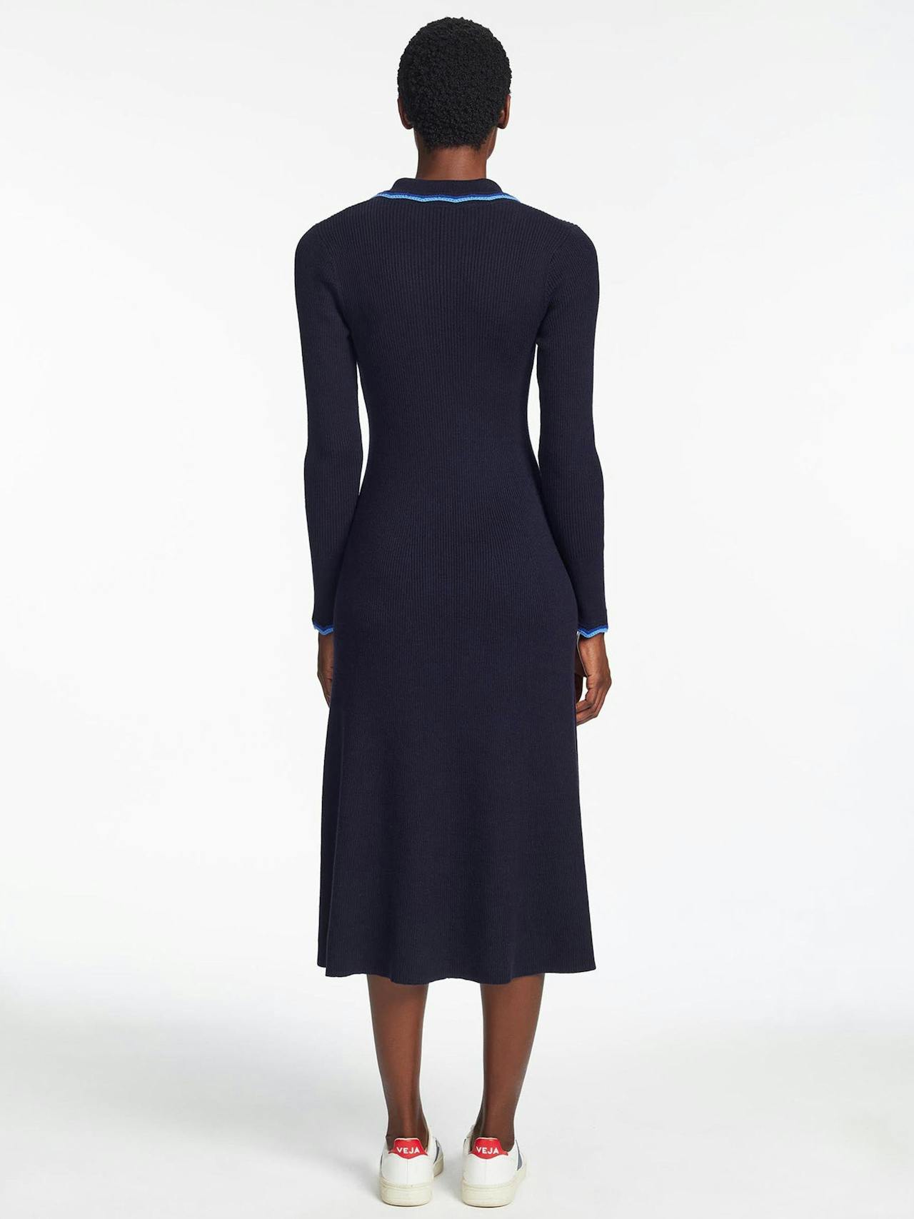 Navy blue Josie wool knit dress Clothing Cefinn    - Collagerie