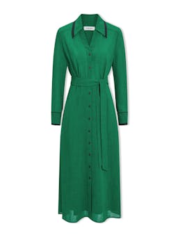 Emerald green Fallon Techni voile maxi dress Dress Cefinn    - Collagerie