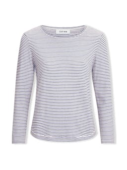 White navy stripe Maia cotton silk blend t-shirt Knit Cefinn    - Collagerie