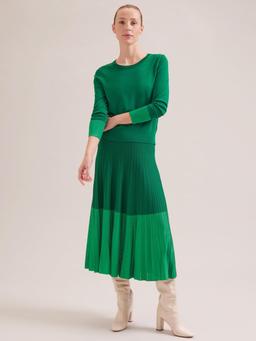 Emerald green Colette contrast hem skirt Skirt Cefinn    - Collagerie