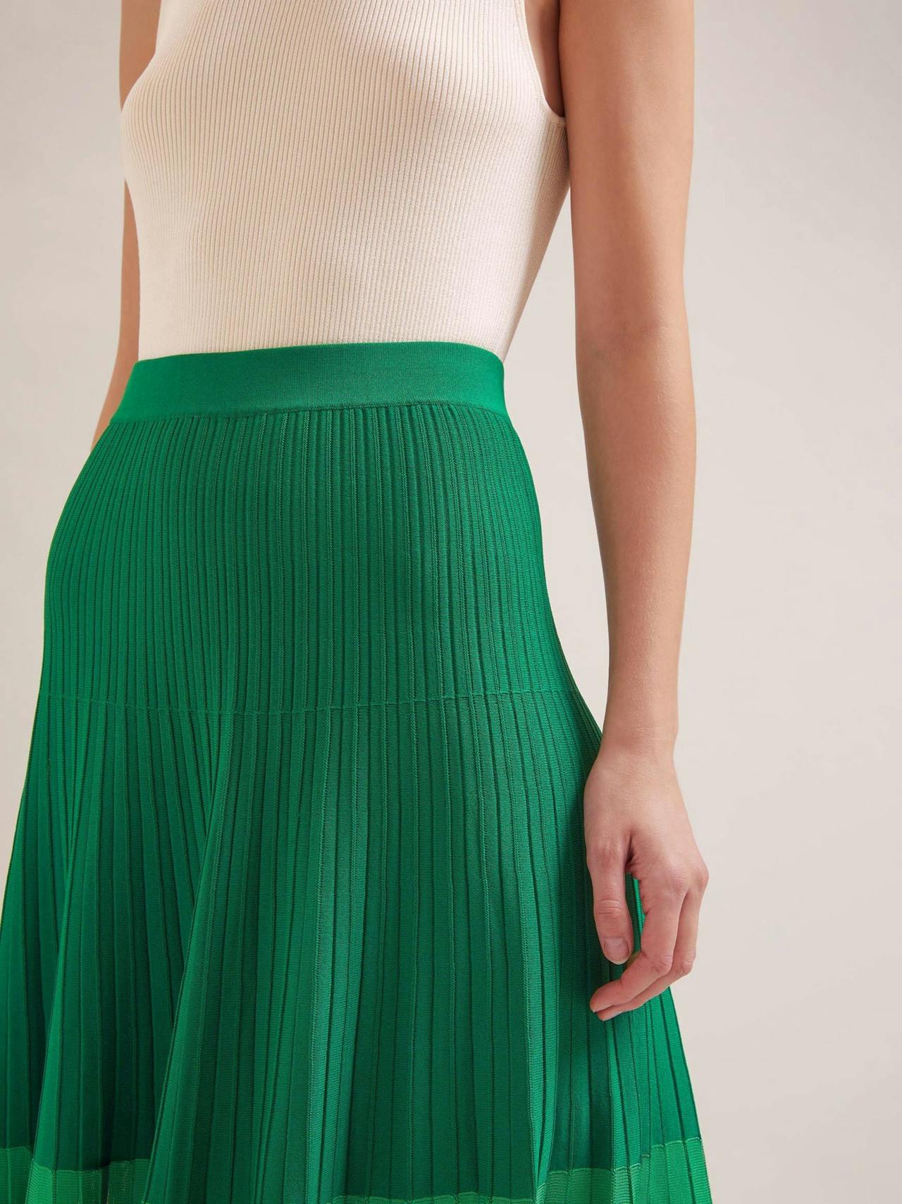 Emerald green Colette contrast hem skirt Skirt Cefinn    - Collagerie