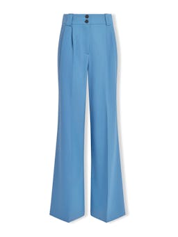 Blue Margot new wool wide leg trousers Trouser Cefinn    - Collagerie