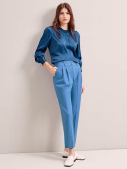 Blue tristan new wool tapered trousers Trouser Cefinn    - Collagerie