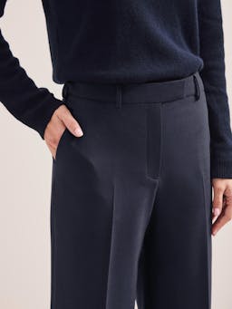 Navy Terence new wool wide leg trousers Trouser Cefinn    - Collagerie