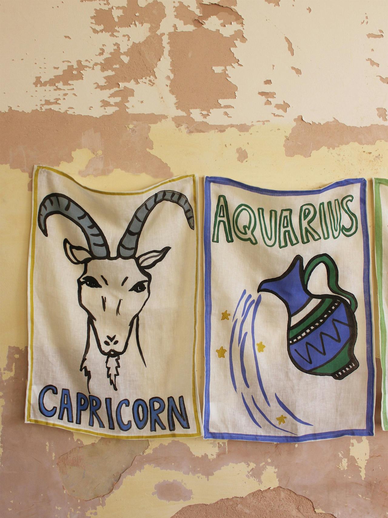 Capricorn tea towel Teatowels Amuse La Bouche    - Collagerie