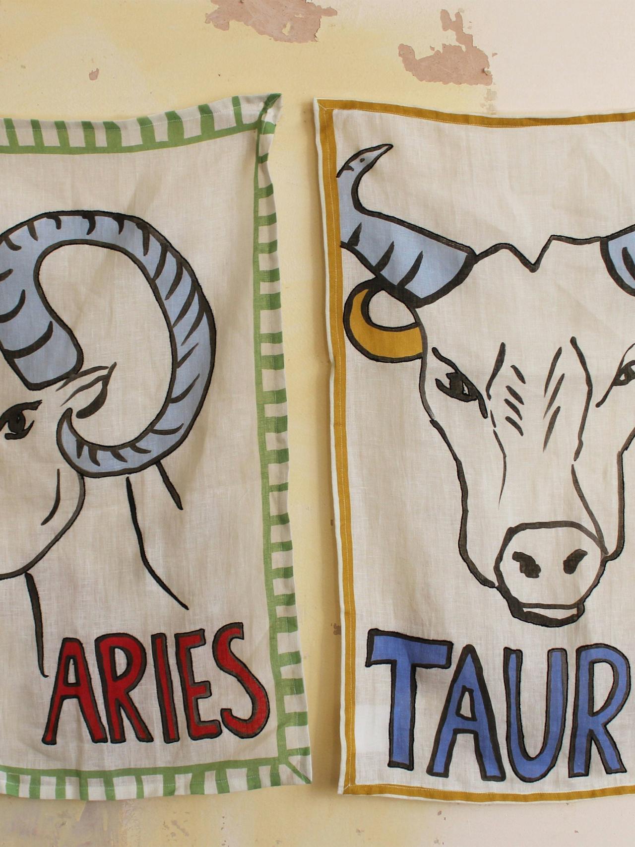 Taurus tea towel Teatowels Amuse La Bouche    - Collagerie