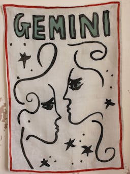 Gemini tea towel Teatowels Amuse La Bouche    - Collagerie