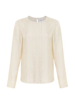 Cream silk Choya top Top Stathe    - Collagerie