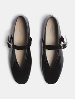 Black patent leather Stella slippers Footwear Le Monde Beryl    - Collagerie