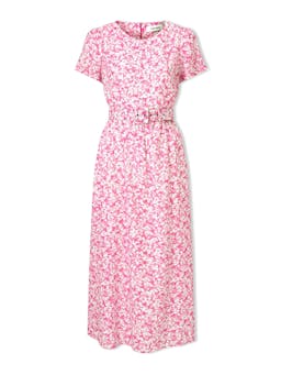 Hot pink blossom print Nina cotton blend maxi dress Dress Cefinn    - Collagerie