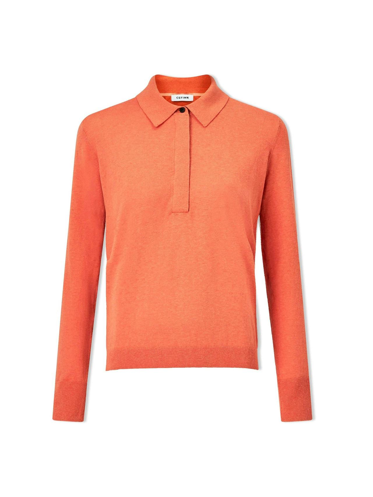 Orange Josie linen blend jumper