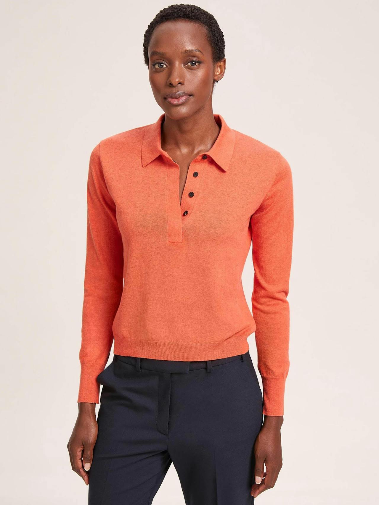 Orange Josie linen blend jumper Knit Cefinn    - Collagerie