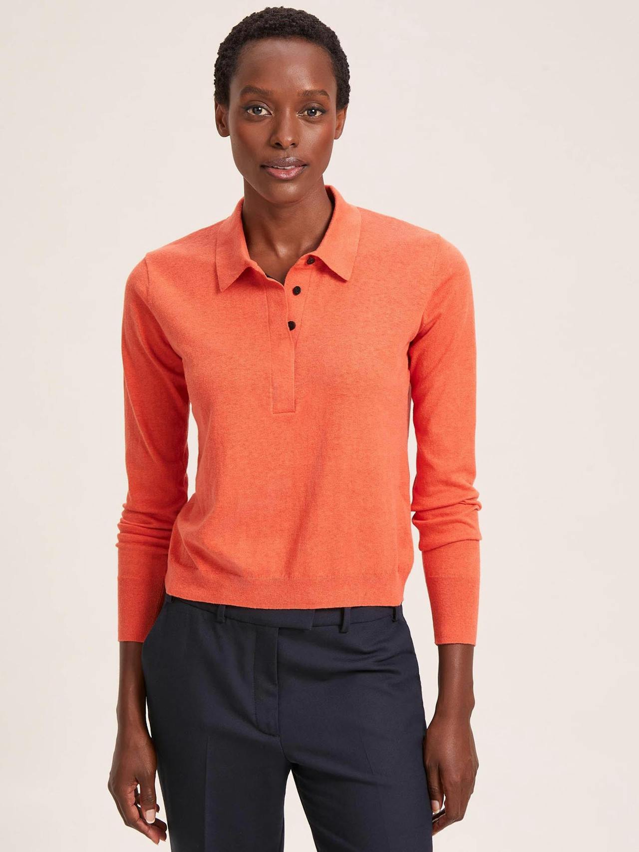 Orange Josie linen blend jumper Knit Cefinn    - Collagerie