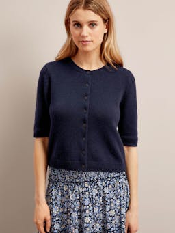 Navy Clara cashmere cardigan Knit Cefinn    - Collagerie