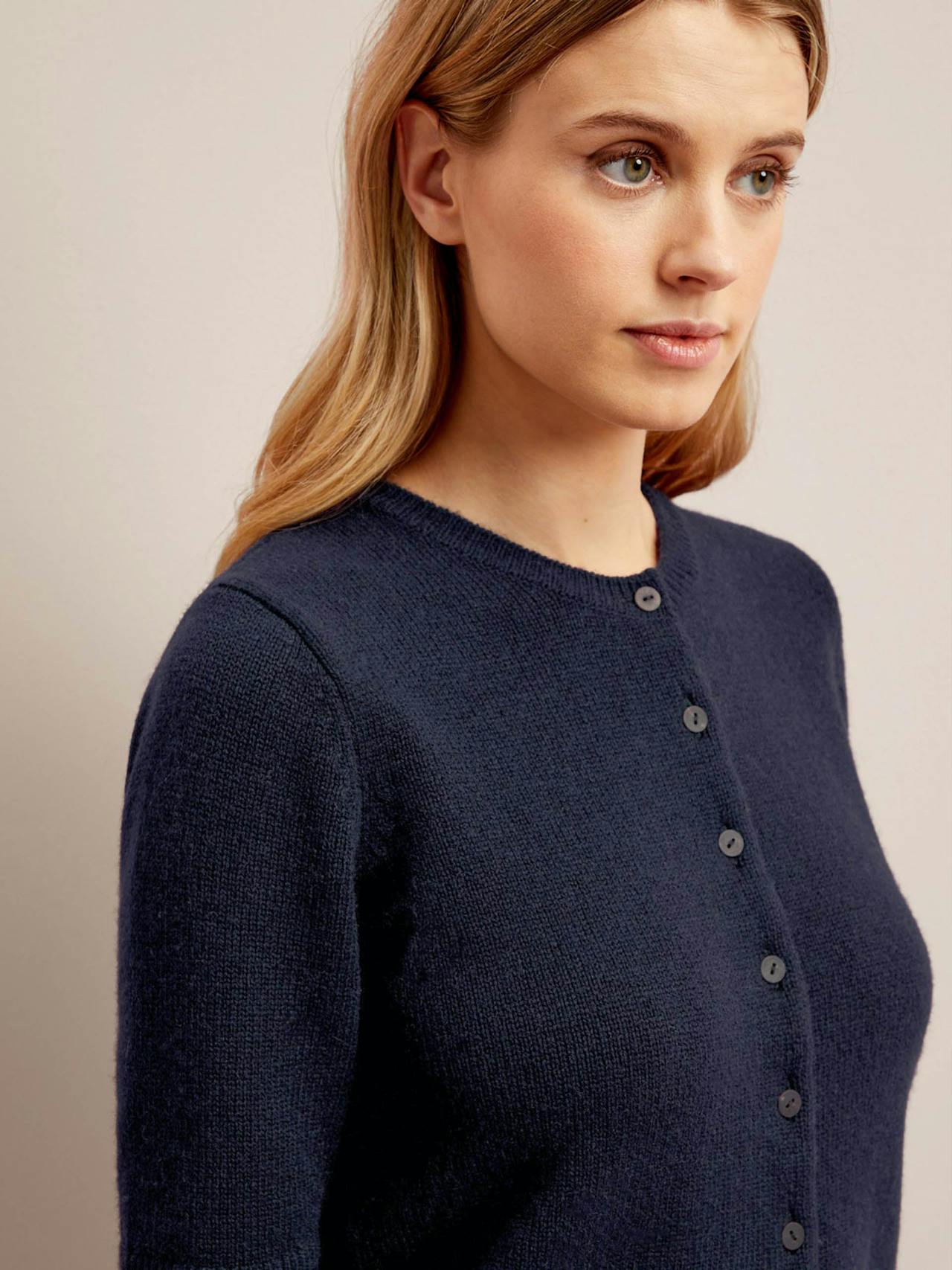 Navy Clara cashmere cardigan Knit Cefinn    - Collagerie