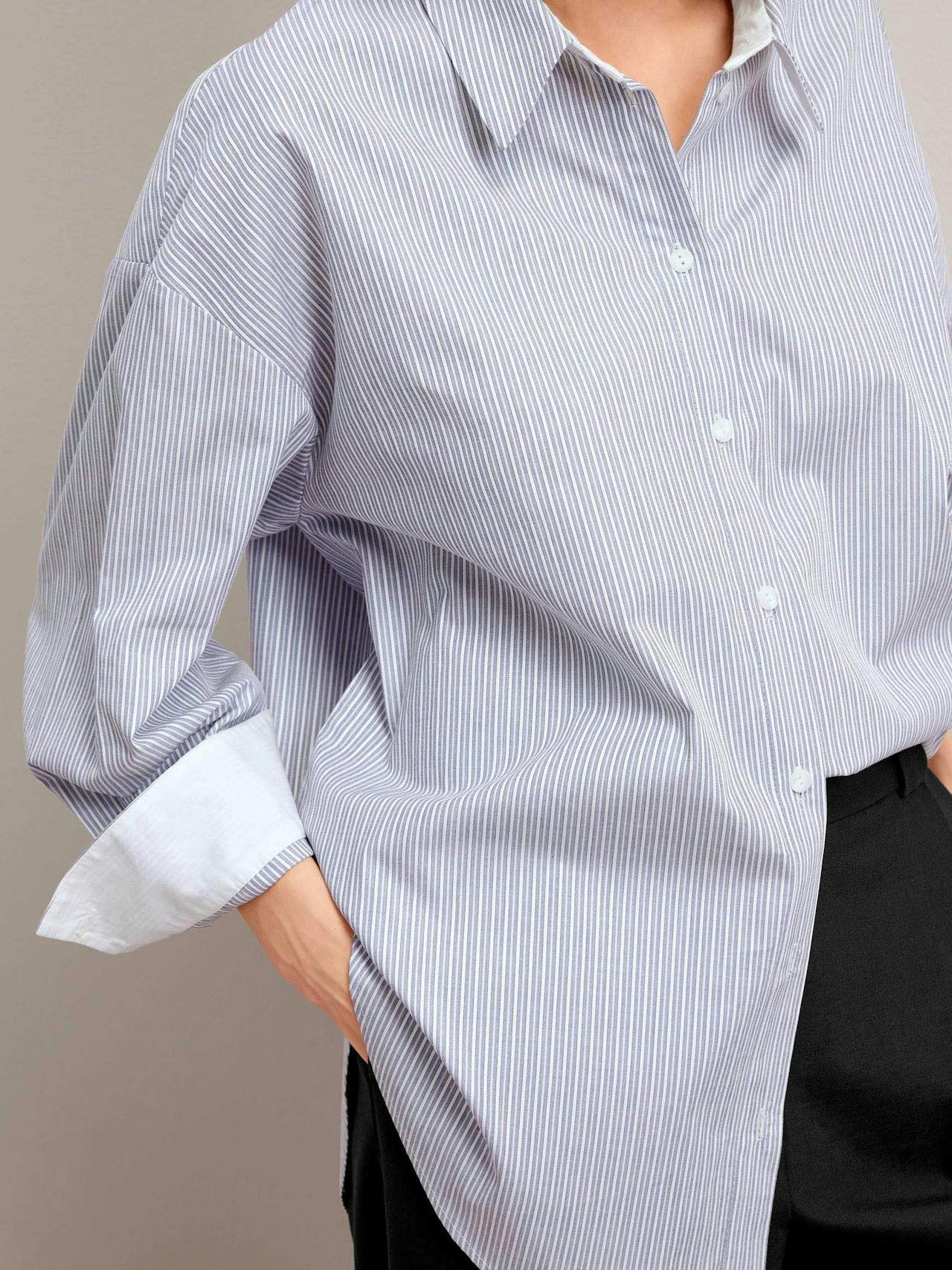 Blue white stripe Sammy organic cotton shirt Shirt Cefinn    - Collagerie