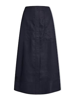 Navy Safia techni linen midi skirt Skirt Cefinn    - Collagerie