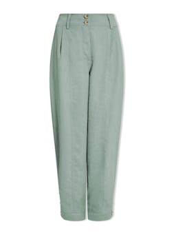 Sage green Tyson techni linen tapered trousers Trouser Cefinn    - Collagerie