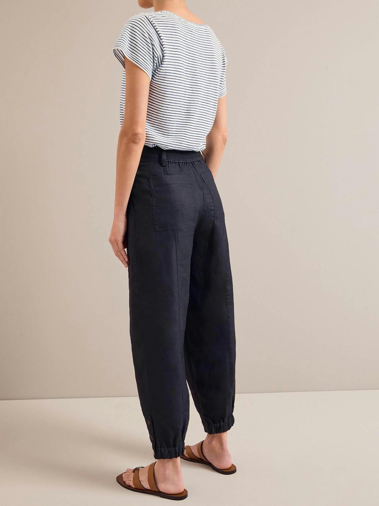 Navy Tyson techni linen tapered trousers Trouser Cefinn    - Collagerie