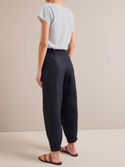 Navy Tyson techni linen tapered trousers Trouser Cefinn    - Collagerie