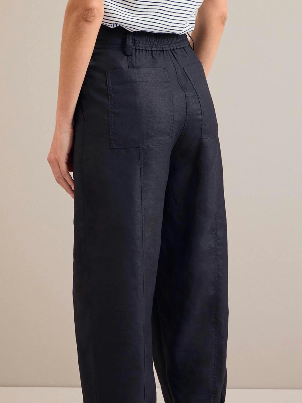 Navy Tyson techni linen tapered trousers Trouser Cefinn    - Collagerie