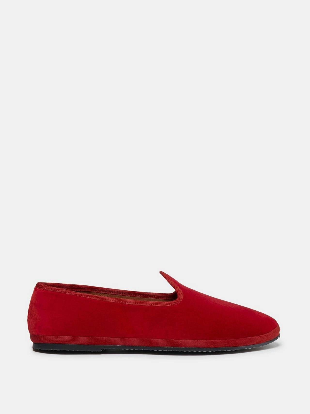 Ruby velvet soft Venetian slippers