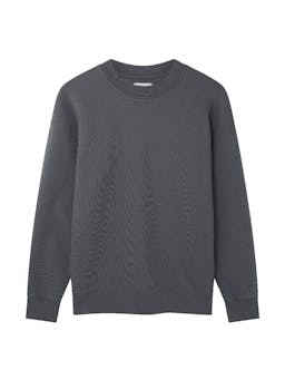 Anthracite cotton relaxed-fit sweatshirt Clothing Navygrey    - Collagerie