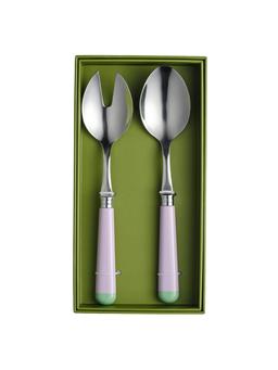 Lilac and mint salad servers  In the Roundhouse    - Collagerie