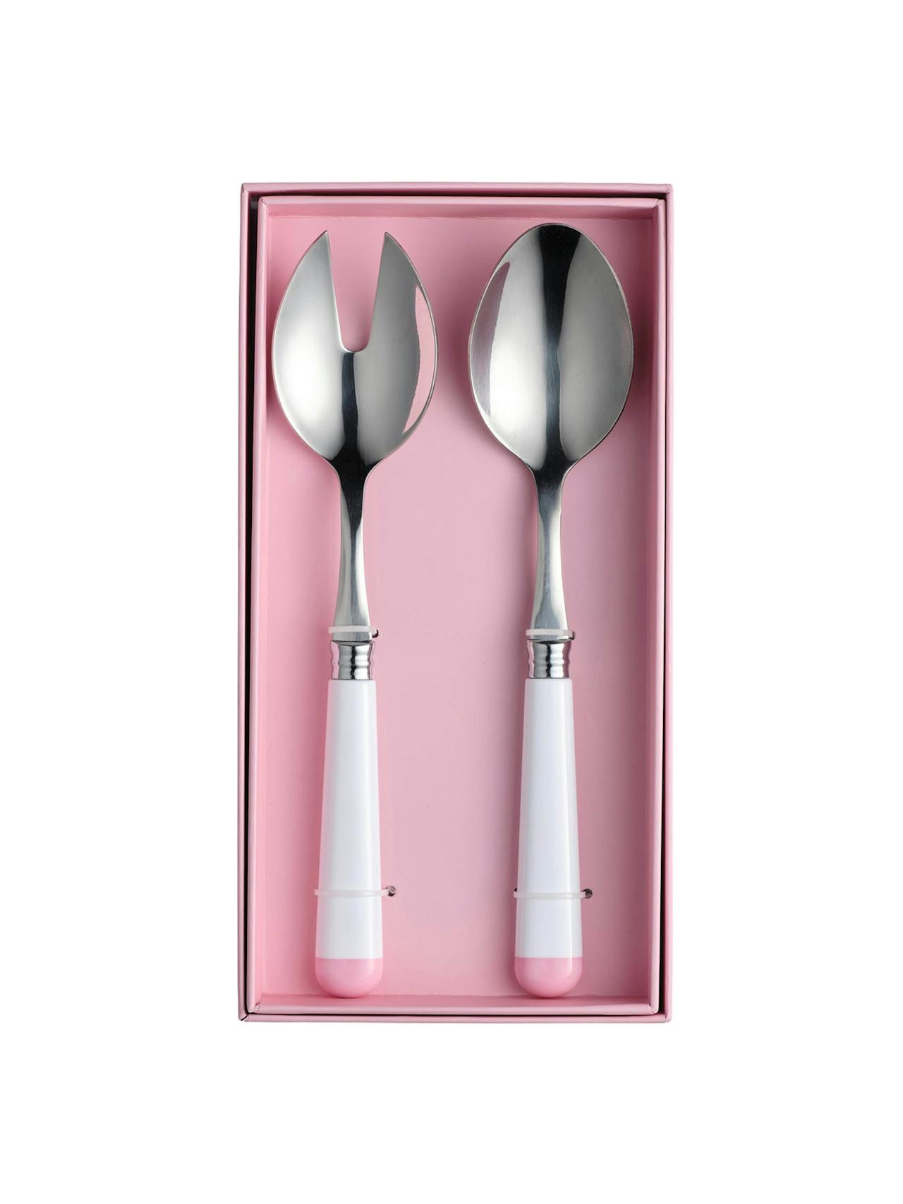 White and pink salad servers  In the Roundhouse    - Collagerie