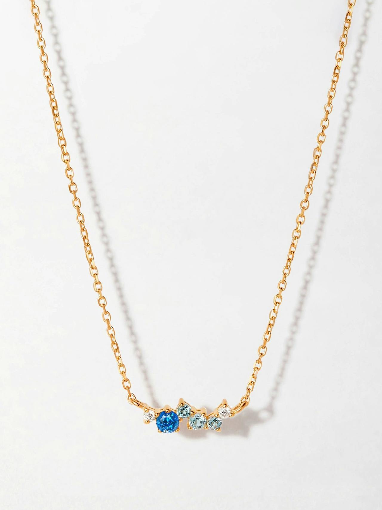 Intuition sapphire ray necklace