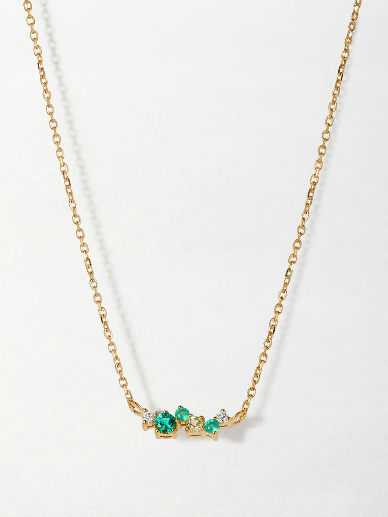 Intuition emerald ray necklace