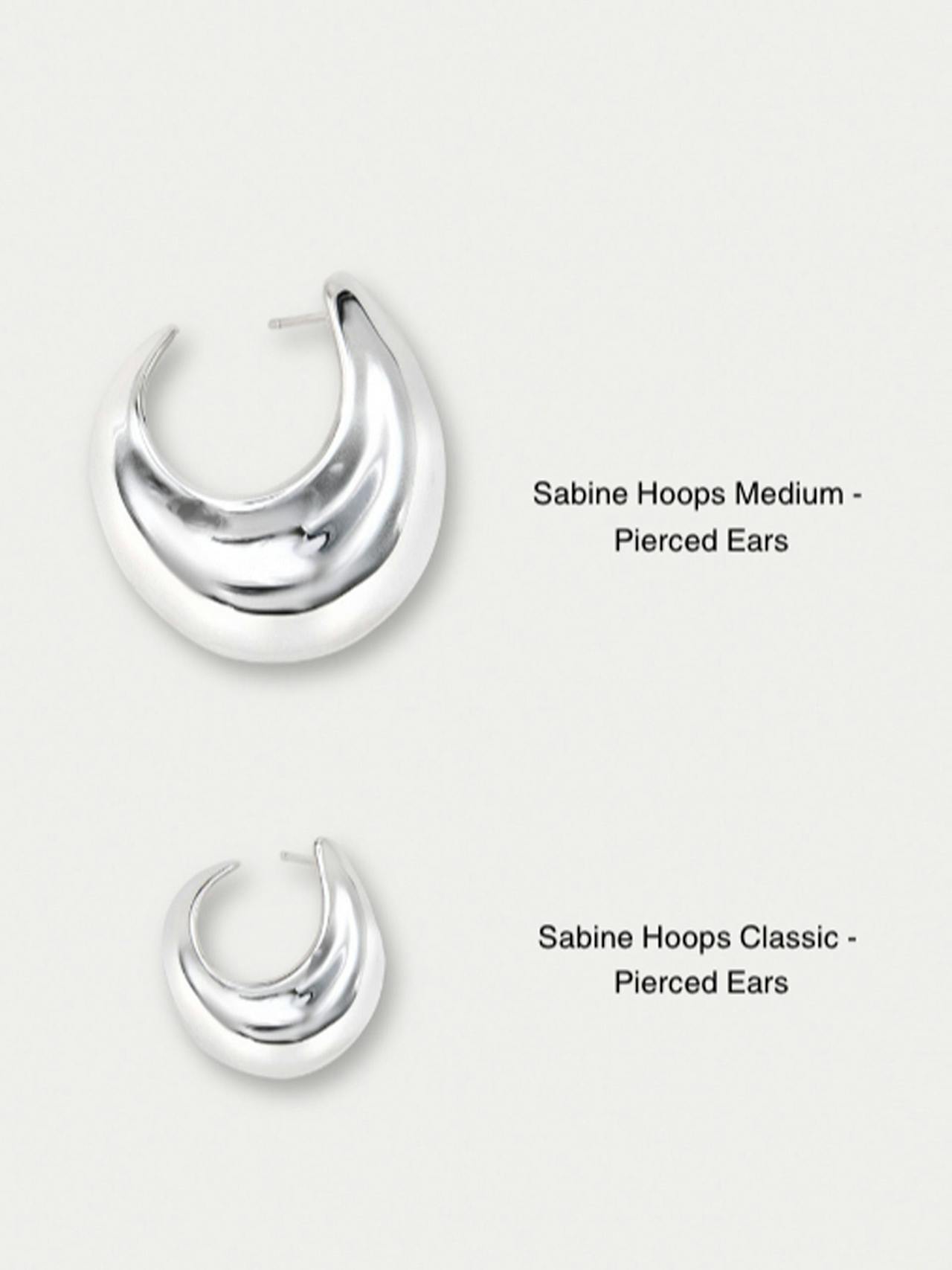 Classic silver Sabine hoops Jewellery & Watches By Pariah    - Collagerie