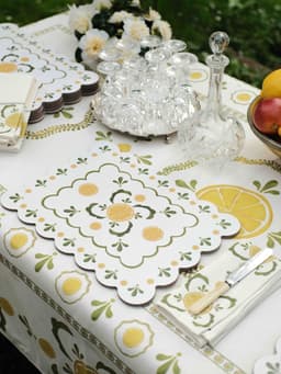 Citrus lemon table cloth Table Linen Bell Hutley x Peny Morrison    - Collagerie