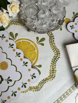 Citrus lemon table cloth Table Linen Bell Hutley x Peny Morrison    - Collagerie