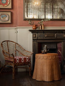 Adeline side table Rattan Sharland England    - Collagerie