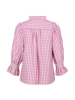 Shelley blouse painted pink stripes with icecap hand smocking edition 1  Smock London    - Collagerie