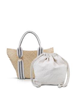 Black and cream Siap mini tapered handbag Handbag STELAR    - Collagerie