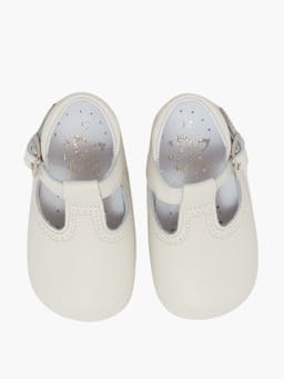 Baby boy pram t-bar shoes cream Baby Shoes Amaia    - Collagerie