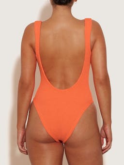 Orange square neck swimwuit Swimsuit Hunza G    - Collagerie