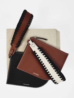 Black and chestnut leather wristlet Strathberry x Collagerie Wristlet Strathberry x Collagerie    - Collagerie